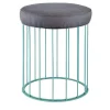 Cage Turquoise Blue Iron Stool