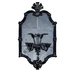 Ca'Giustinian Murano Glass Mirror with 2 Lights