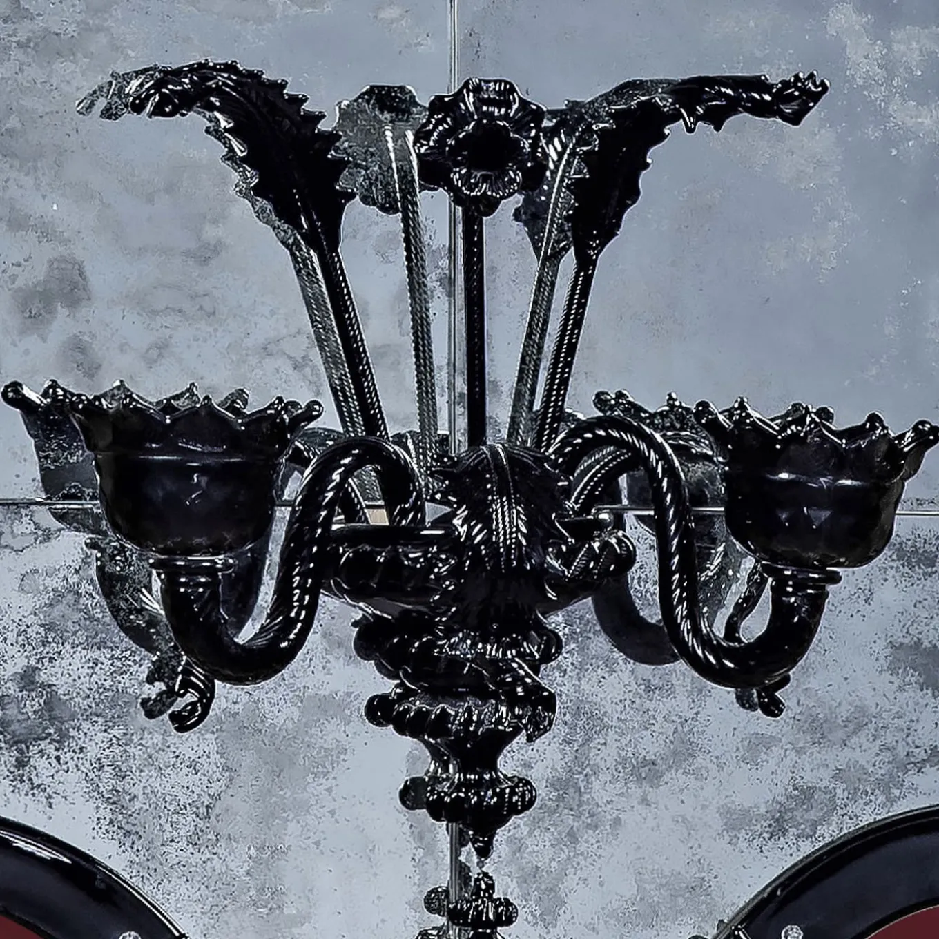 Ca'Giustinian Murano Glass Mirror with 2 Lights