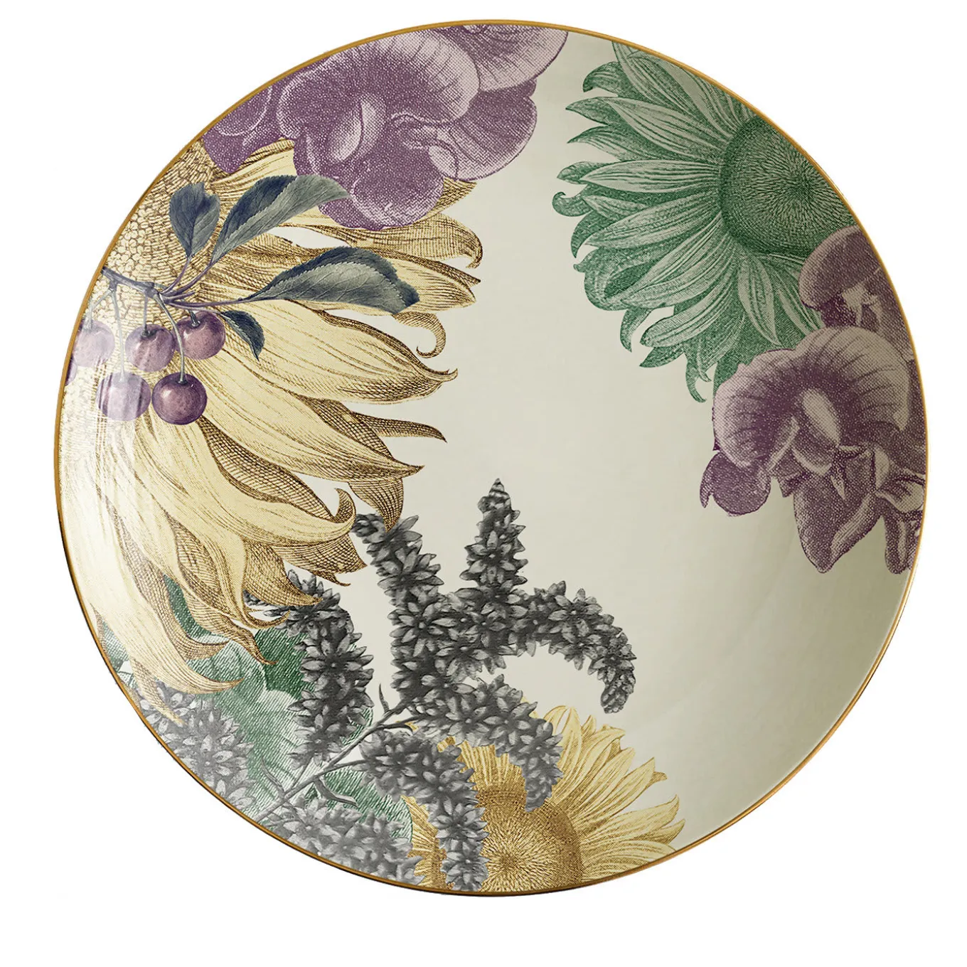 Cairo Porcelain Soup Plate With Flowers #5