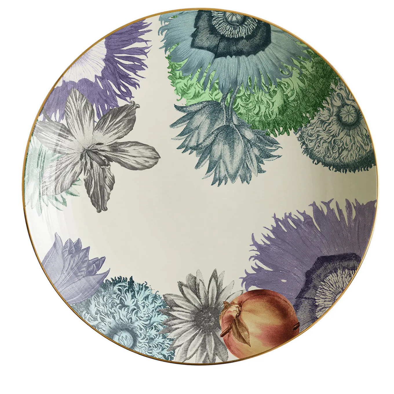 Cairo Porcelain Soup Plate With Flowers #6