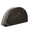 Cake Black Marquina and White Carrara Marble Bookend