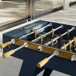 Calciobalilla Boss Iroko wood Blue Foosball Table