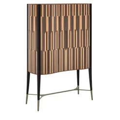 Caleido Piume Natural Wood Bar Cabinet