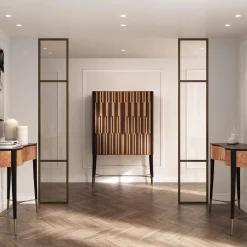 Caleido Piume Natural Wood Bar Cabinet