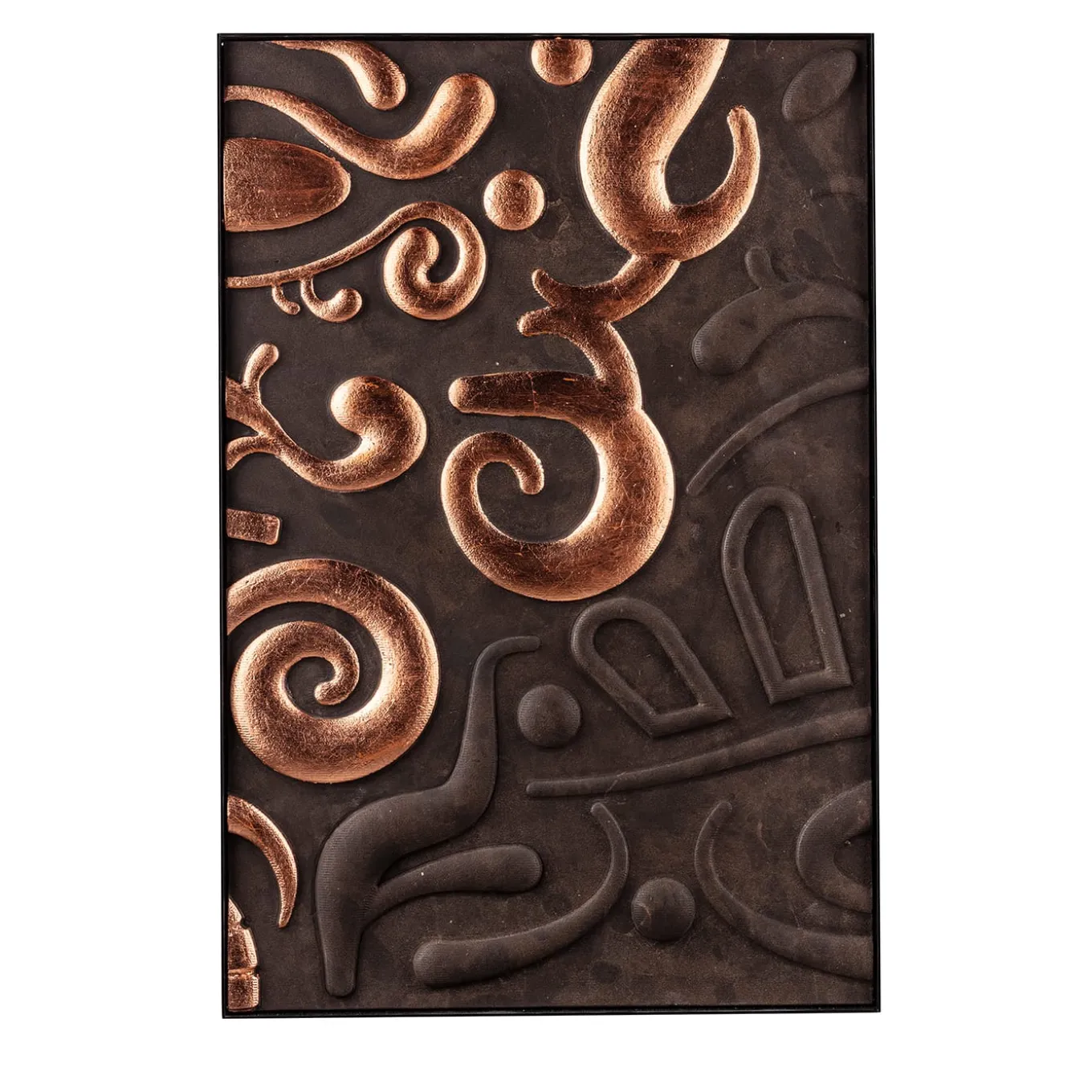 Caltagirone Pece Stone & Copper Leaf Decorative Panel