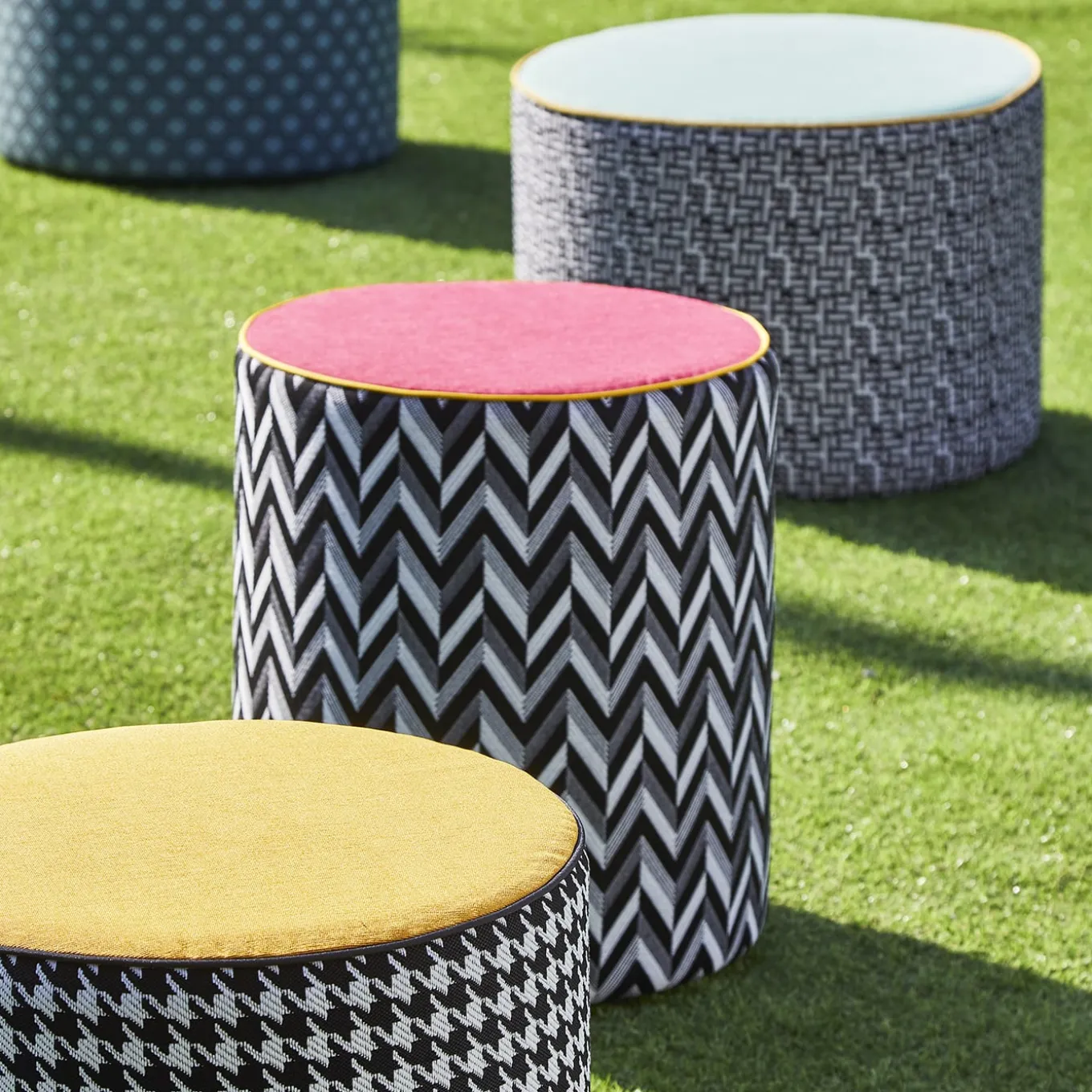 Calybabu Yellow Outdoor Pouf