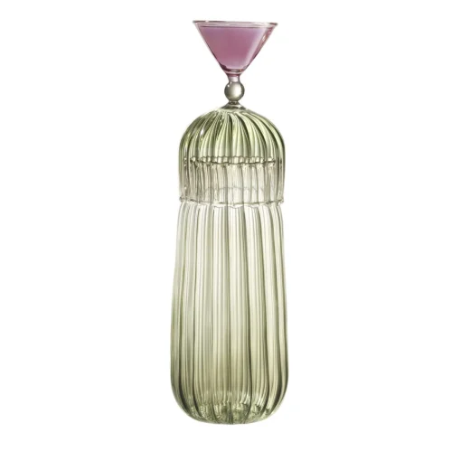 Calypso Green Bottle and Glass