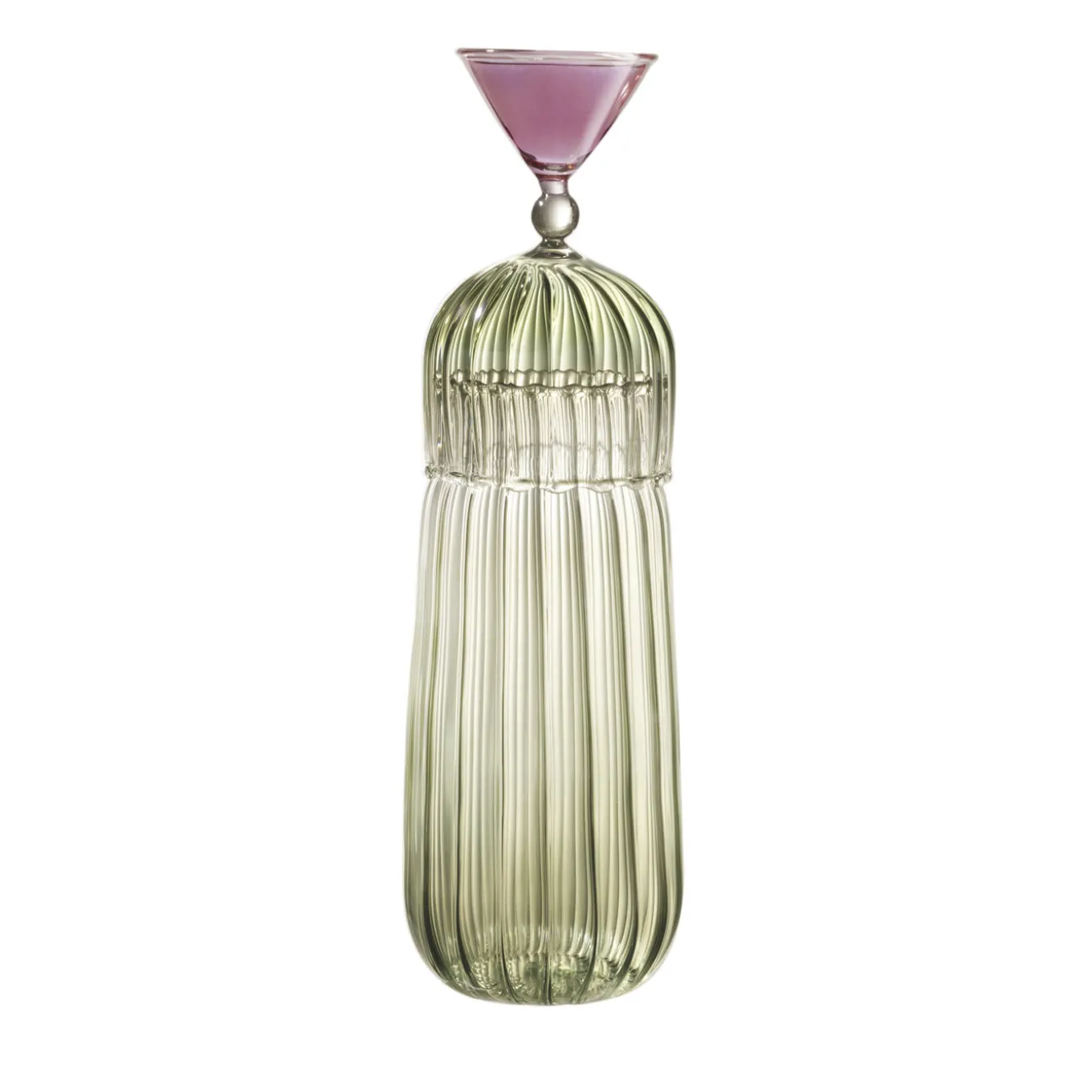 Calypso Green Bottle and Glass
