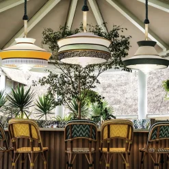 Calypso Martinique Xl Outdoor Yellow Pendant Lamp By Servomuto