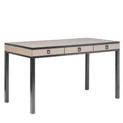 Camilla Desk Dove Grey Leather