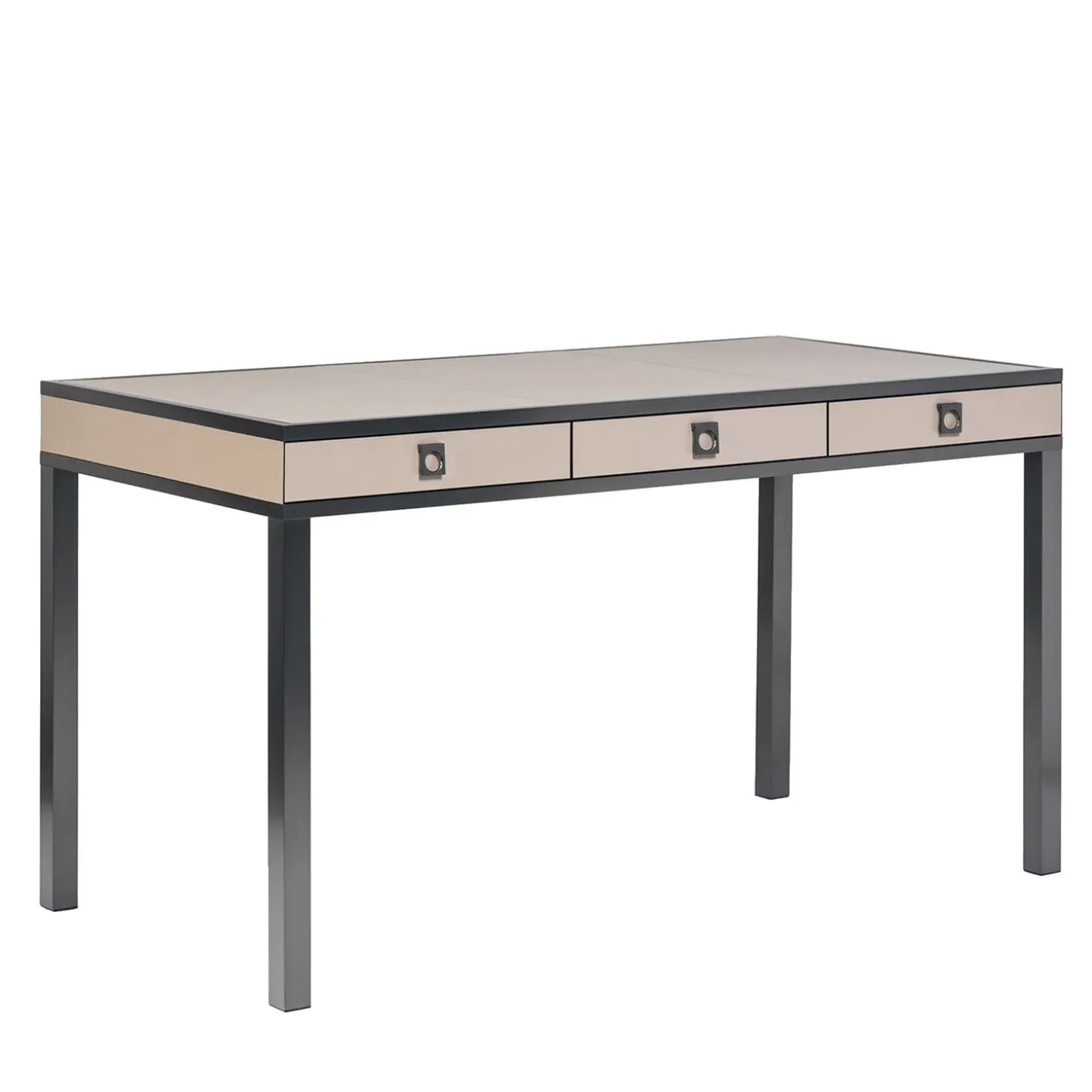 Camilla Desk Dove Grey Leather