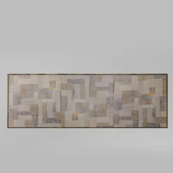 Camilla Wallpaper Nebbia Ceramic Console with Gold Finish