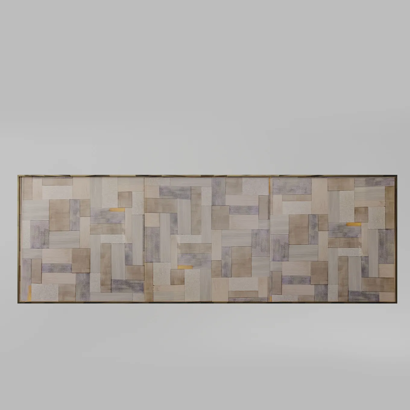 Camilla Wallpaper Nebbia Ceramic Console with Gold Finish