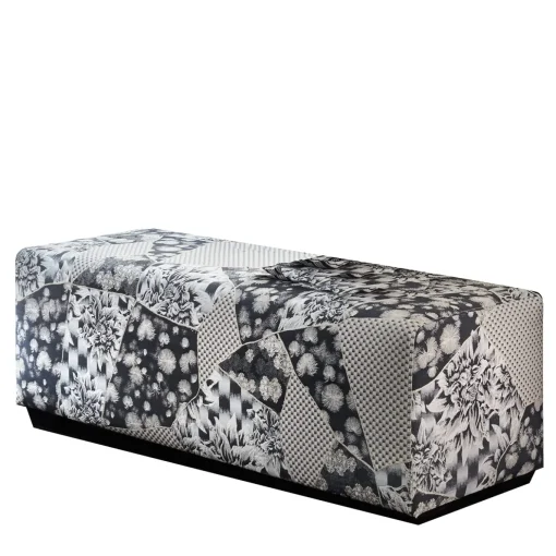 Camille Black and White Bench