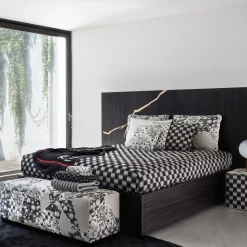Camille Black and White Bench