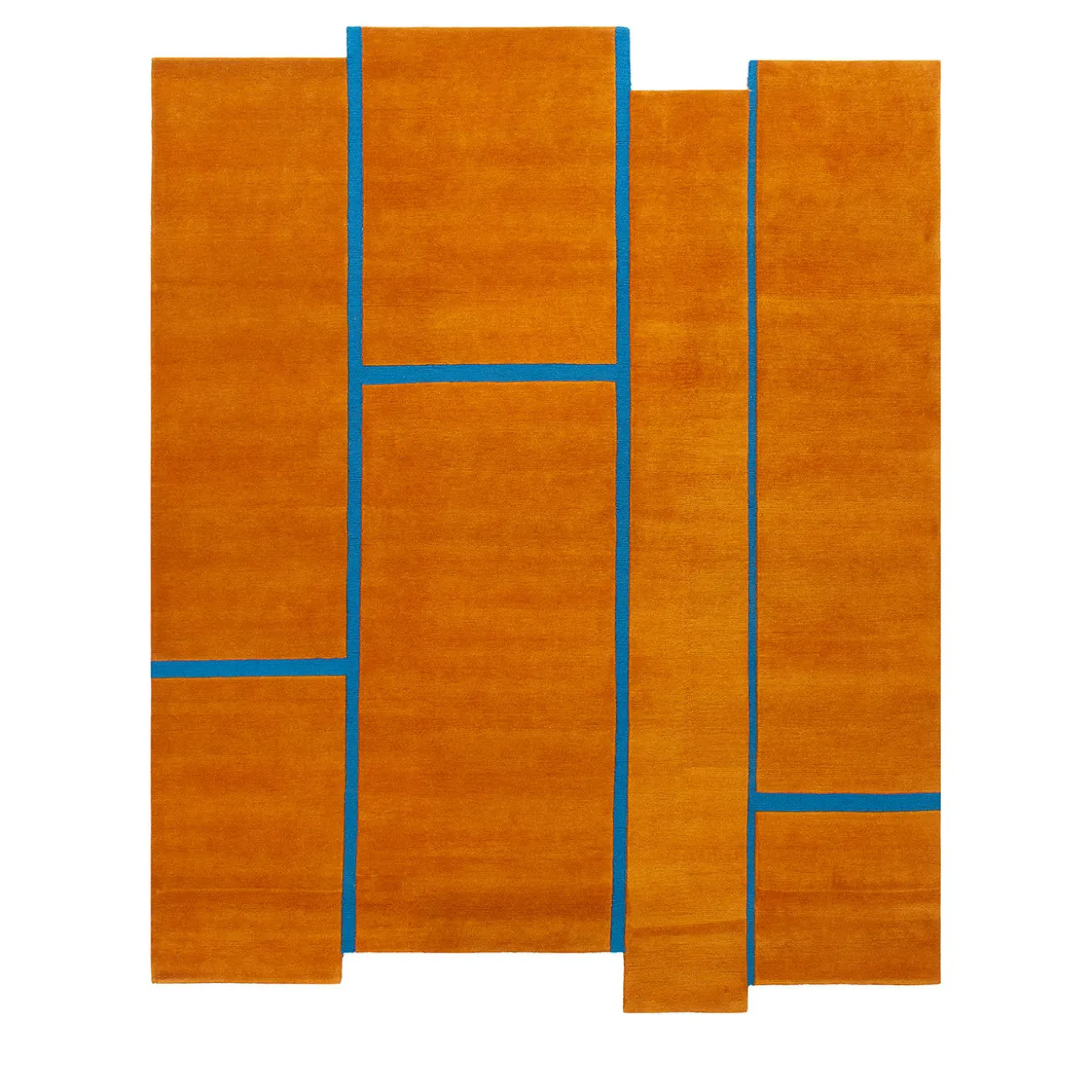 Campiture Orange and Blue Carpet by Elisa Ossino