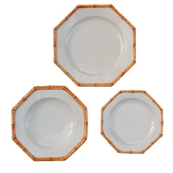 Canabe Bamboo Ceramic Dining Set