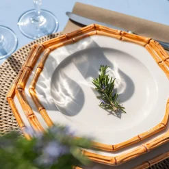 Canabe Bamboo Ceramic Dining Set