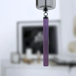 Canaletto 1-light Gray and Purple Cylindrical Murano Glass Wall Sconce