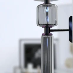 Canaletto 1-light Gray and Purple Cylindrical Murano Glass Wall Sconce