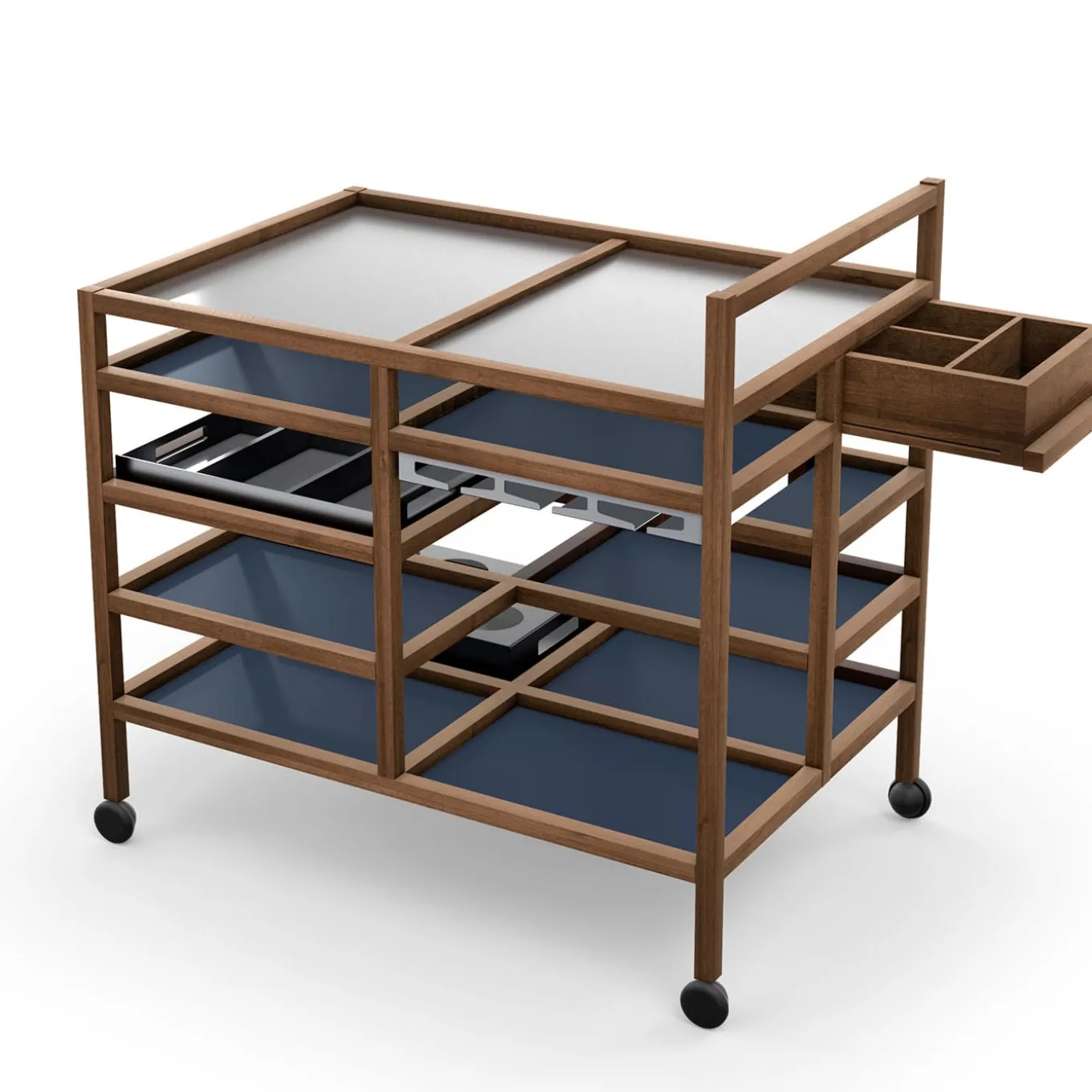 Canaletto Walnut Serving Cart by Bodil Kjær