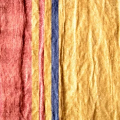 Canarium Square Striped Polychrome Velvet Cushion