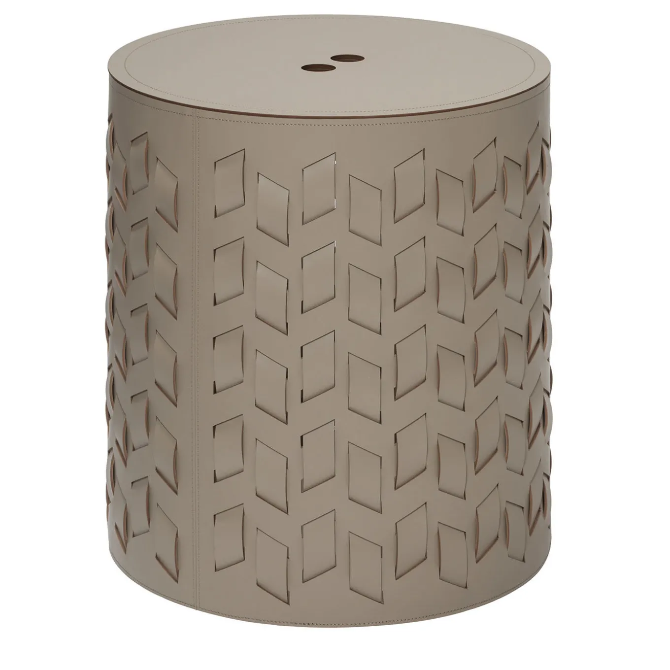 Cancun N. 13 Beige Round Basket with Lid