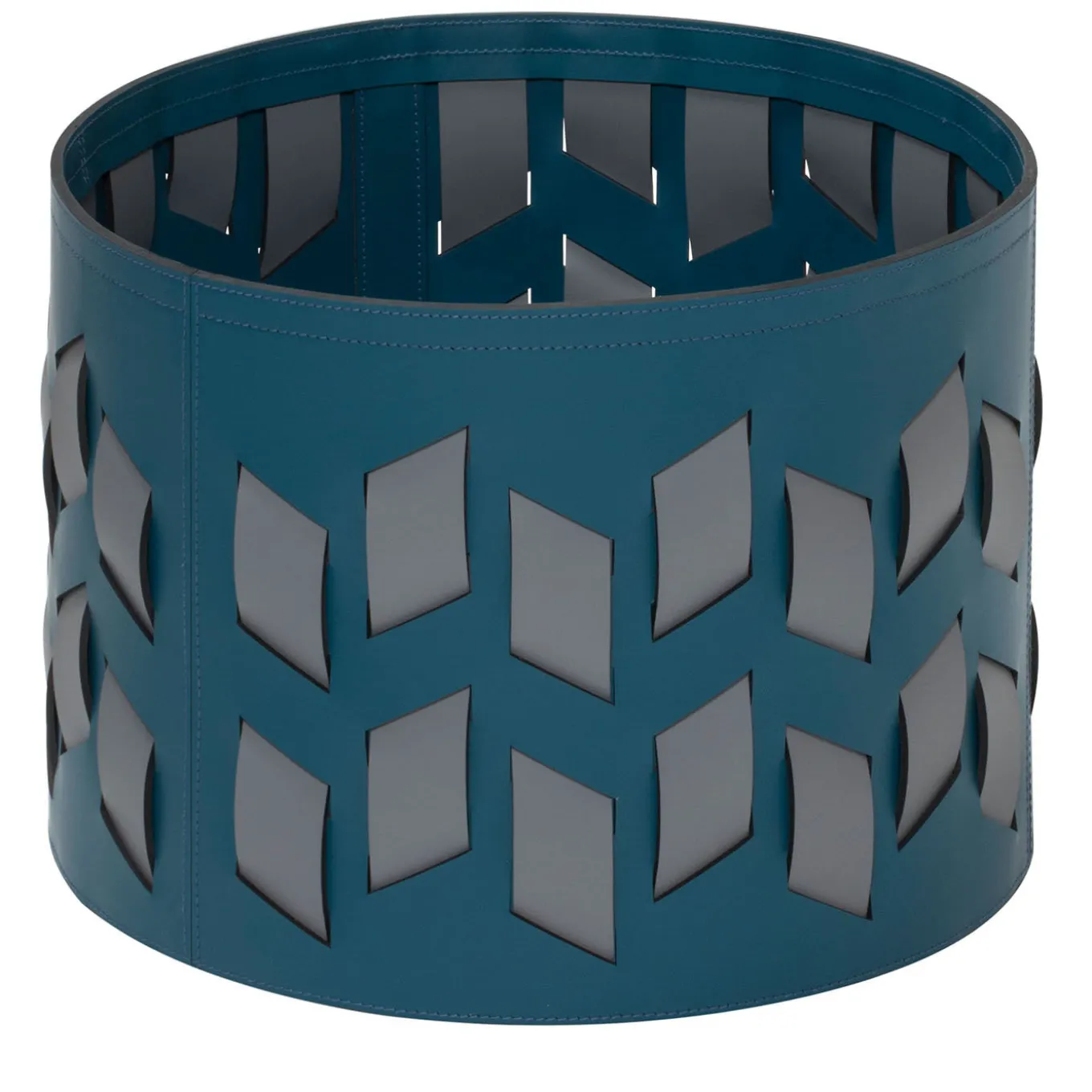Cancun N. 9 Petrol Blue Round Basket