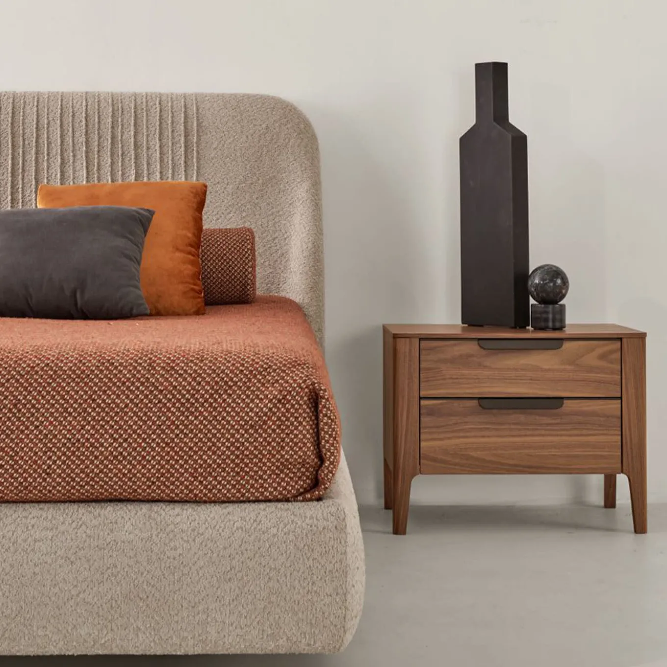 Cannaregio Bedside Table in Canaletto Walnut Wood