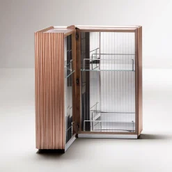 Canneto Barista Brushed Copper Bar Cabinet by Adriano Design