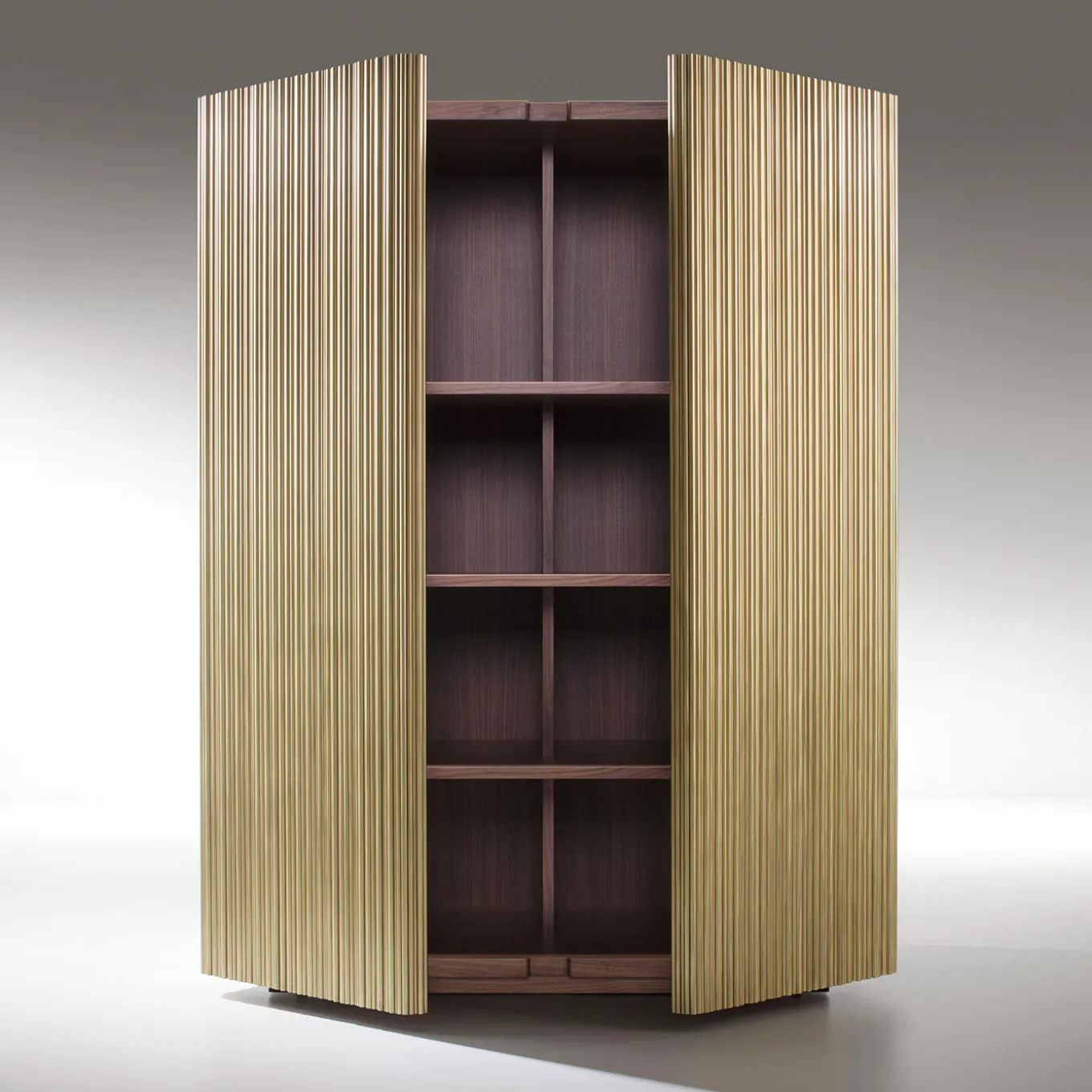 Canneto Brushed Brass Cabinet by Adriano Design