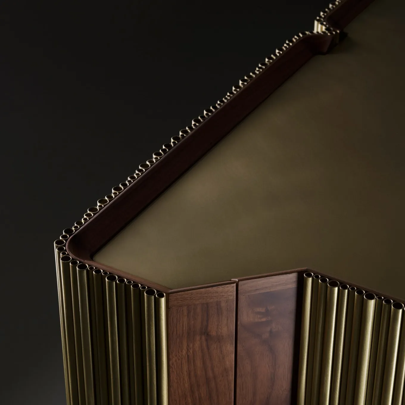 Canneto Brushed Brass Cabinet by Adriano Design