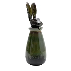 Canopo Lepre Black & Green Vase #2