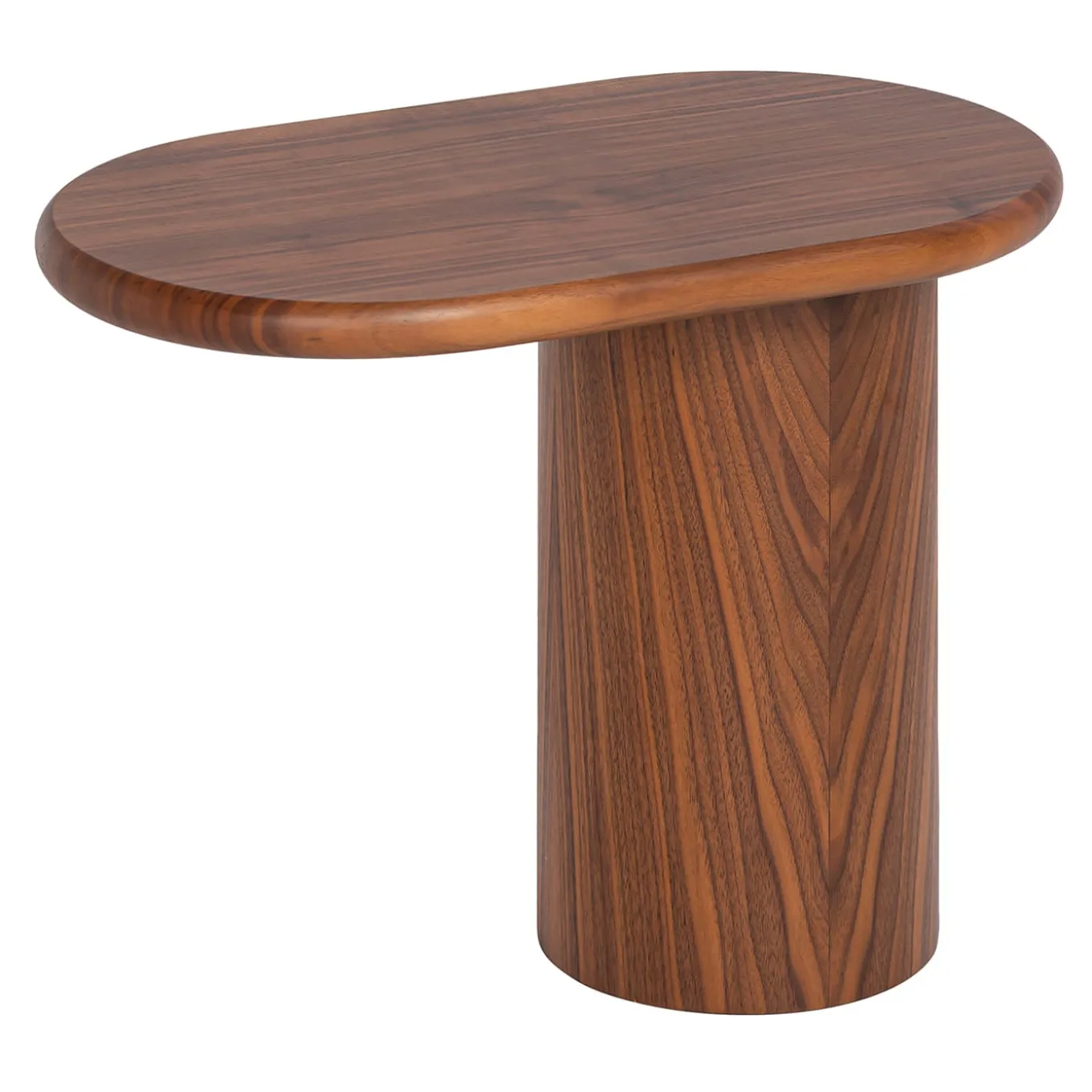 Cantilever S Walnut Wood Side Table