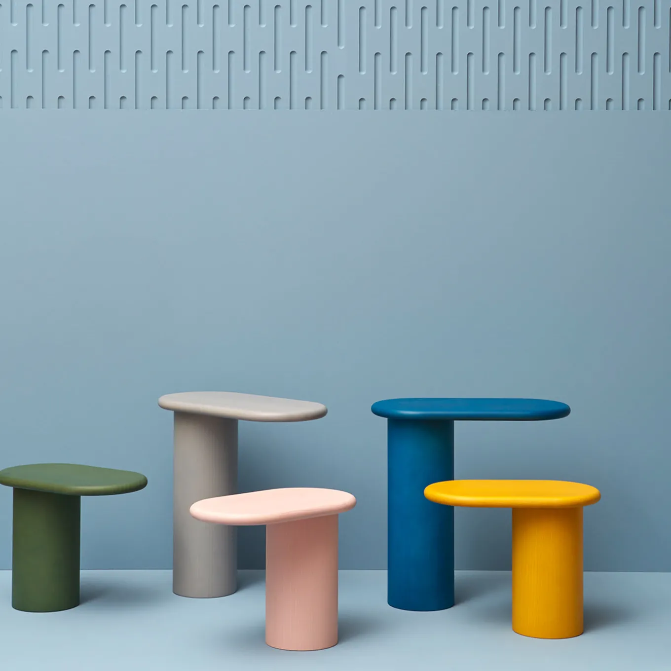 Cantilever S Yellow Ash Wood End Table by Matteo Zorzenoni