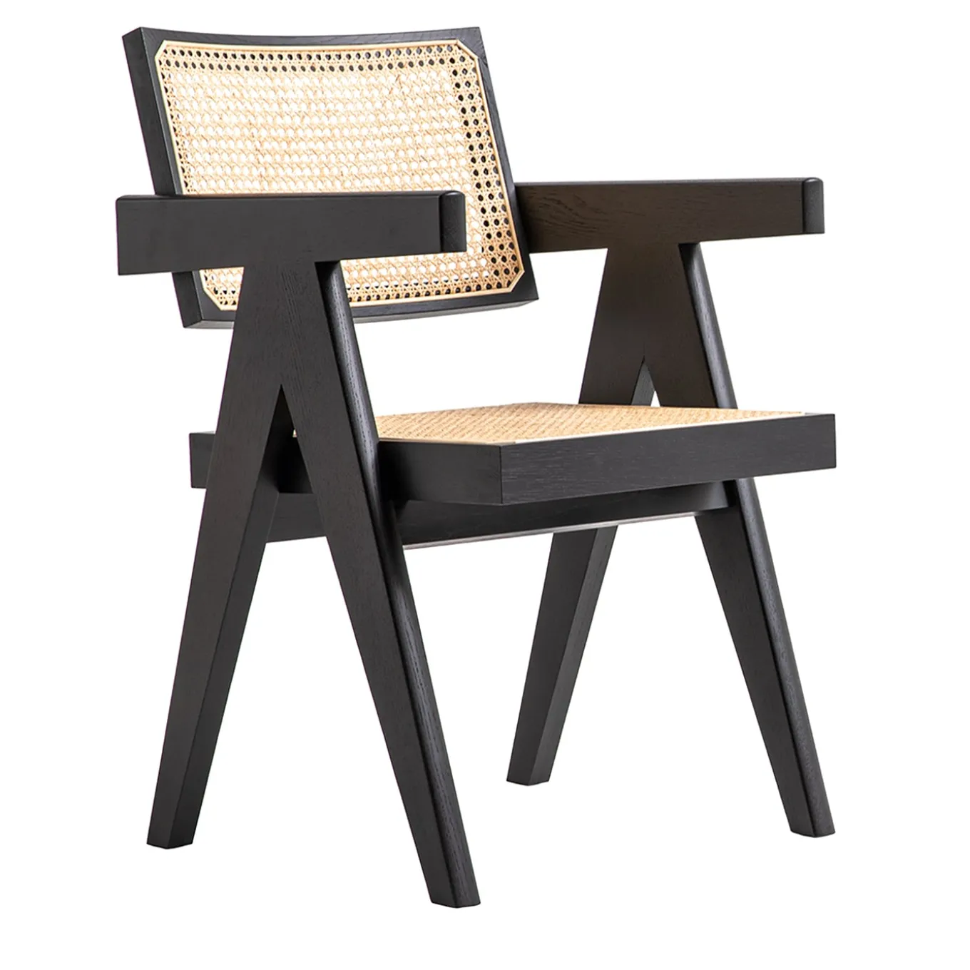 Capitol Complex Office Chair, Hommage à Pierre Jeanneret – Vienna Straw Seat