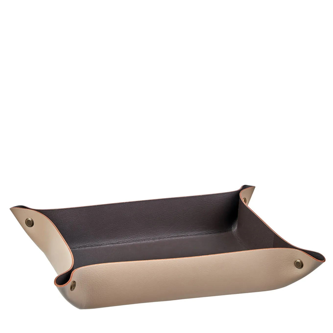 Cappuccino and chocolate leather vide poche #3