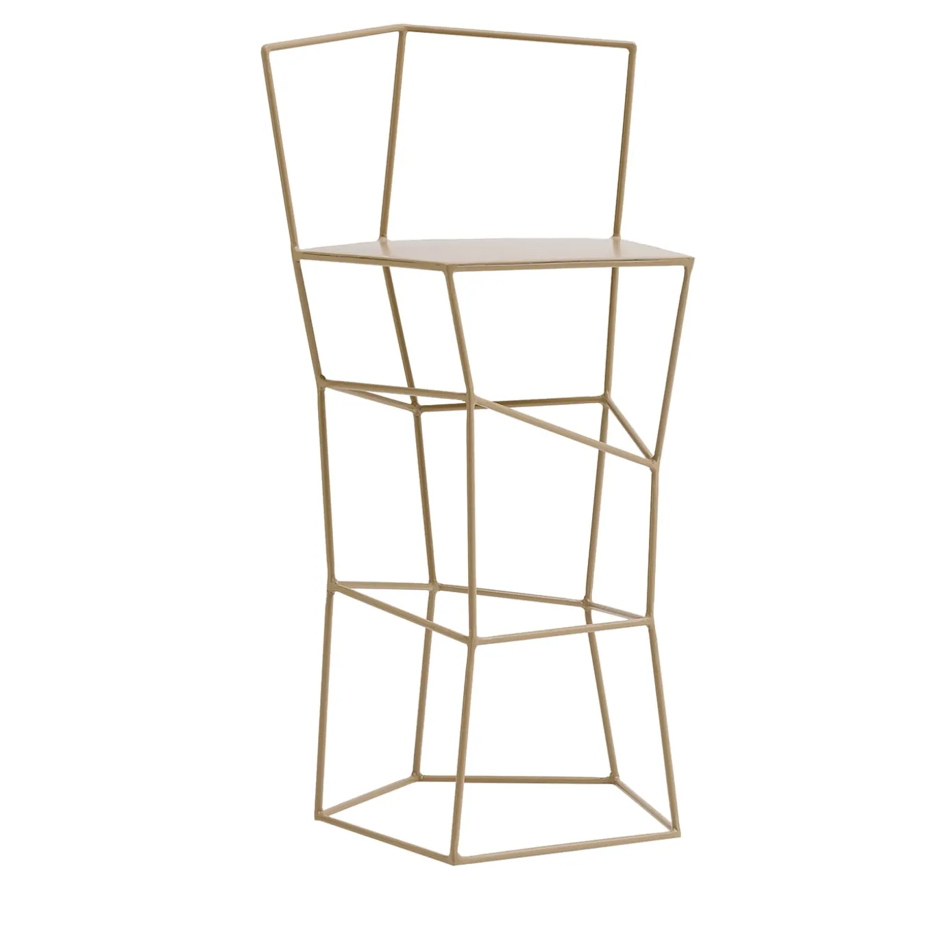 Cappuccino Stool with Backrest