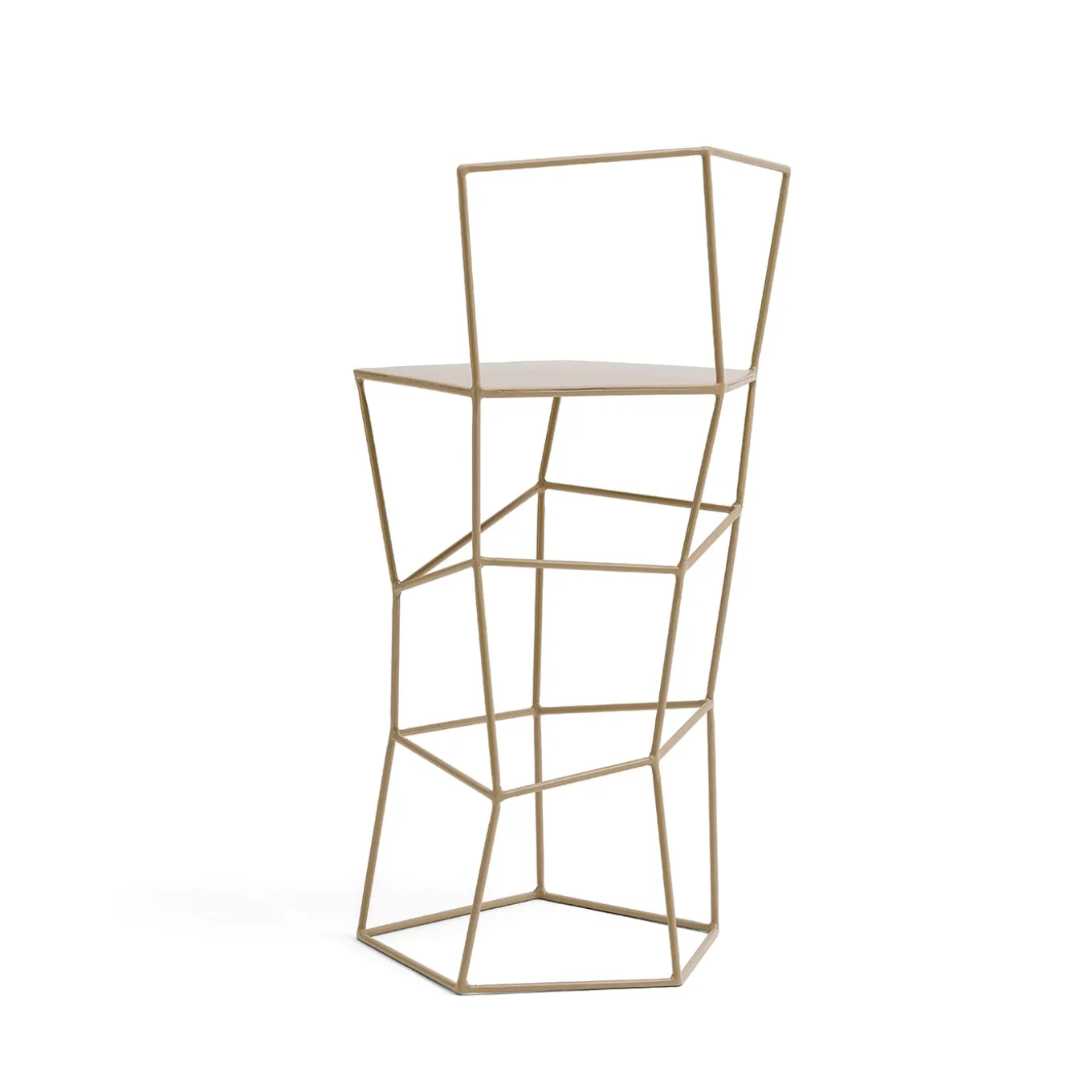 Cappuccino Stool with Backrest