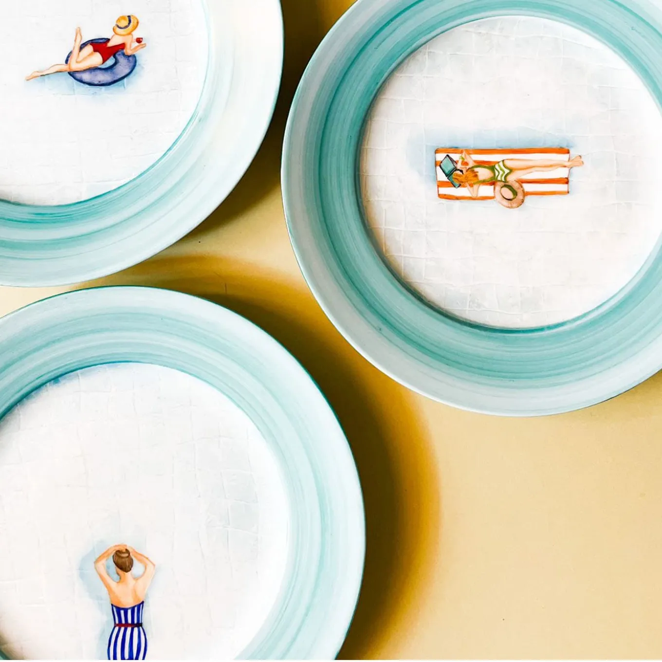 Capri Bianca Polychrome Plate