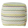 Capri Cube Green Tones Outdoor Soft Pouf