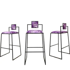 Capri Fuochi Viola Iron Bar Stool