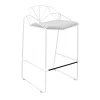 Capri White and Gray Stool