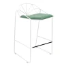 Capri White and Green Stool
