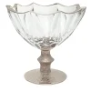 Capriccio Platinum & Crystal Footed Bowl