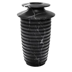 Capua Large Black Marquina Vase by Ivan Colominas