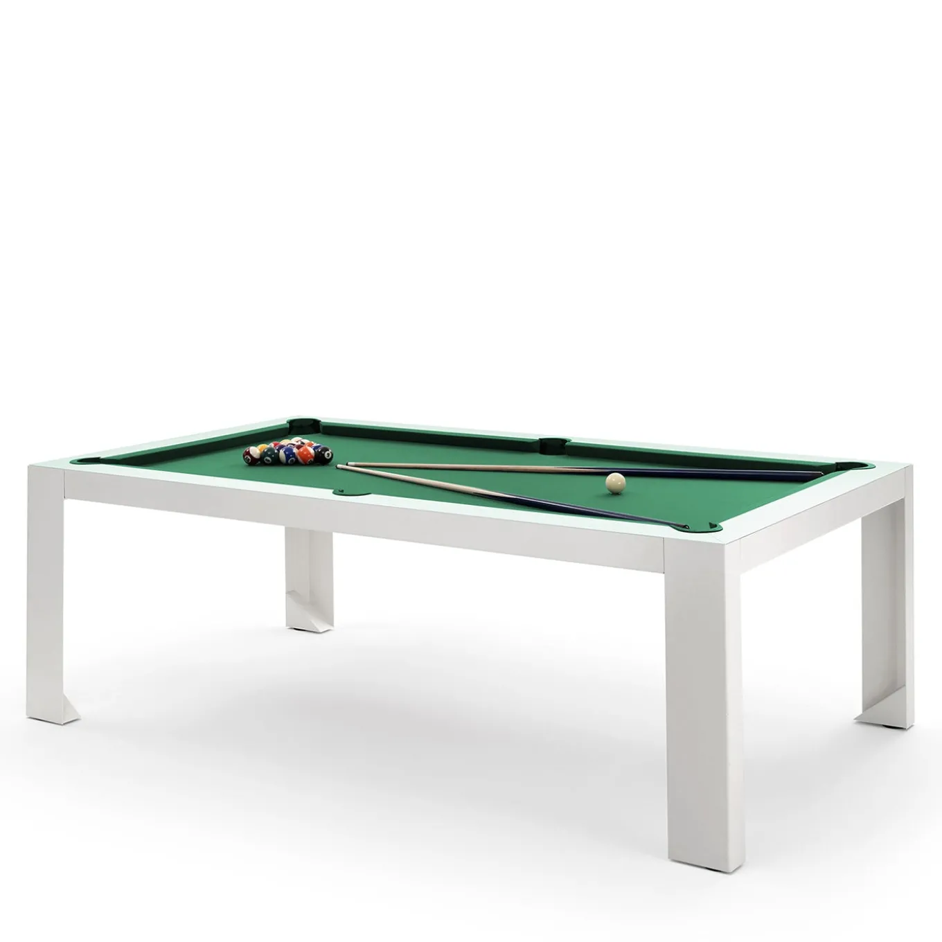 Carambola Cubista 7' White Pool Table by Basaglia + Rota Nodari