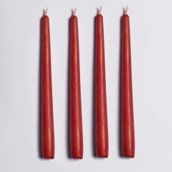 Caramel Ceramic Candlestick with 4 Scented Candles