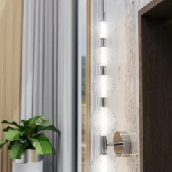 Caravaggio 8-light Crystal Clear Murano Glass Wall Sconce